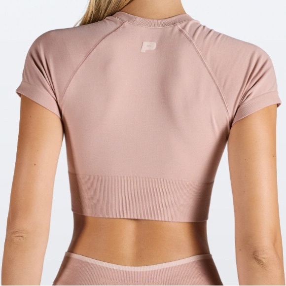 Women's Pink Crop Top - Picture 2 of 3